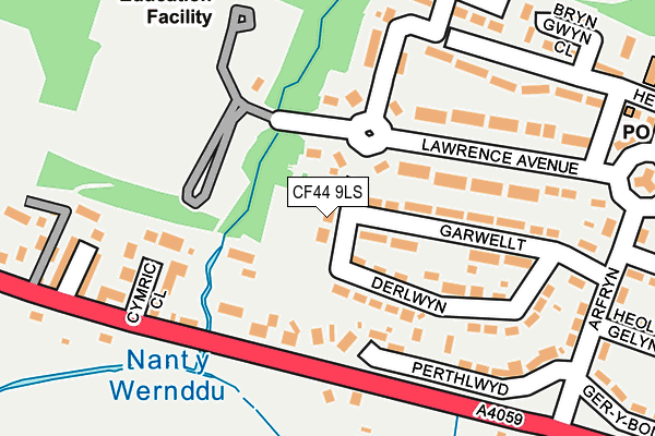 CF44 9LS map - OS OpenMap – Local (Ordnance Survey)