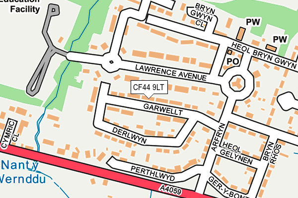 CF44 9LT map - OS OpenMap – Local (Ordnance Survey)