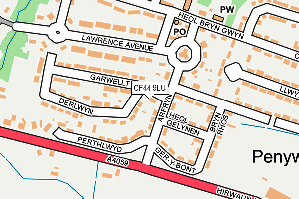 CF44 9LU map - OS OpenMap – Local (Ordnance Survey)