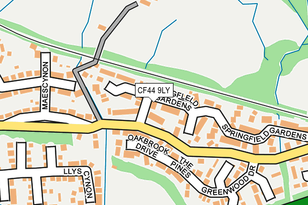 CF44 9LY map - OS OpenMap – Local (Ordnance Survey)