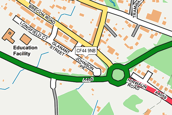 CF44 9NB map - OS OpenMap – Local (Ordnance Survey)