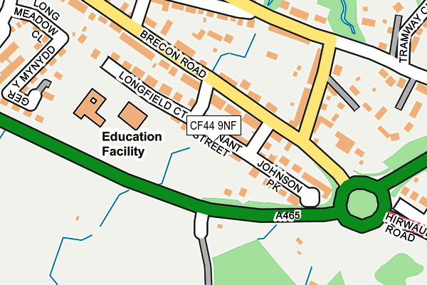 CF44 9NF map - OS OpenMap – Local (Ordnance Survey)