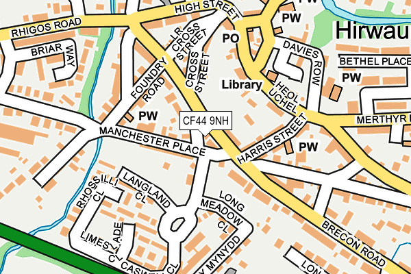 CF44 9NH map - OS OpenMap – Local (Ordnance Survey)