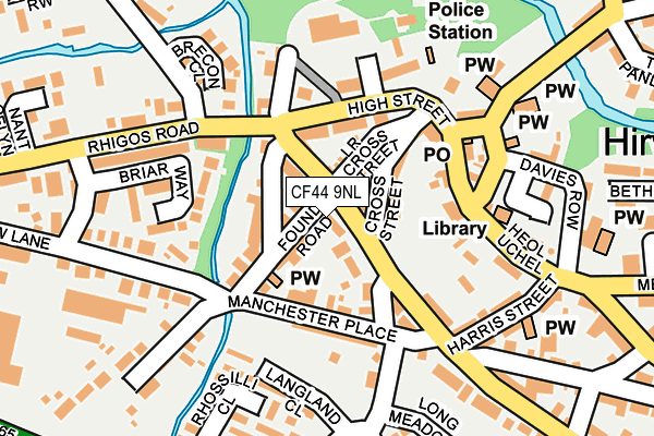 CF44 9NL map - OS OpenMap – Local (Ordnance Survey)