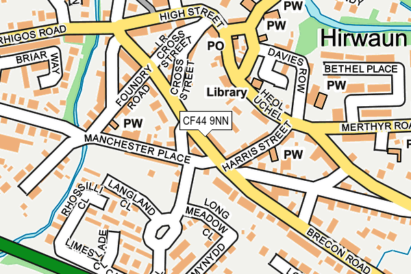 CF44 9NN map - OS OpenMap – Local (Ordnance Survey)