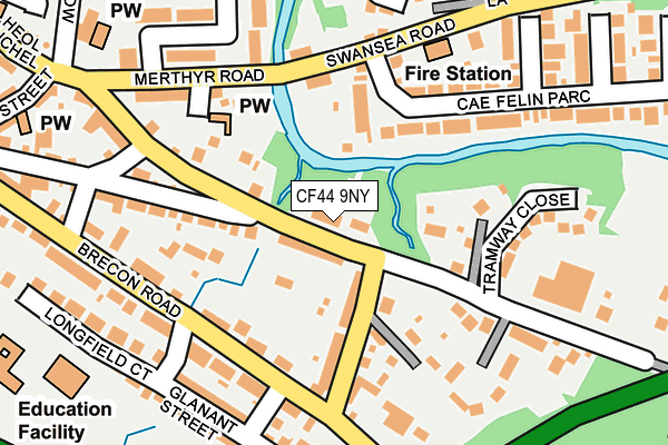 CF44 9NY map - OS OpenMap – Local (Ordnance Survey)