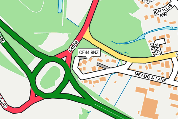 CF44 9NZ map - OS OpenMap – Local (Ordnance Survey)