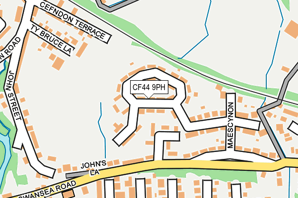 CF44 9PH map - OS OpenMap – Local (Ordnance Survey)