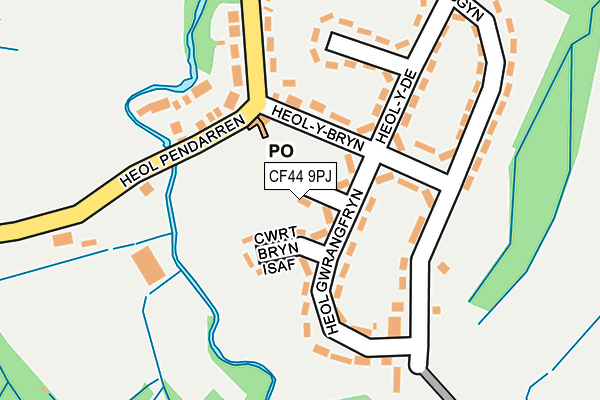 CF44 9PJ map - OS OpenMap – Local (Ordnance Survey)