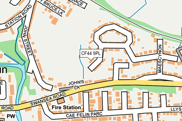 CF44 9PL map - OS OpenMap – Local (Ordnance Survey)