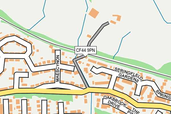 CF44 9PN map - OS OpenMap – Local (Ordnance Survey)