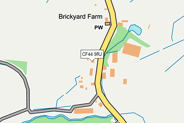 CF44 9RJ map - OS OpenMap – Local (Ordnance Survey)