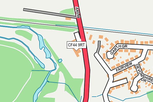 CF44 9RT map - OS OpenMap – Local (Ordnance Survey)