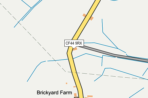 CF44 9RX map - OS OpenMap – Local (Ordnance Survey)