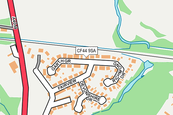 CF44 9SA map - OS OpenMap – Local (Ordnance Survey)