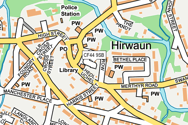 CF44 9SB map - OS OpenMap – Local (Ordnance Survey)