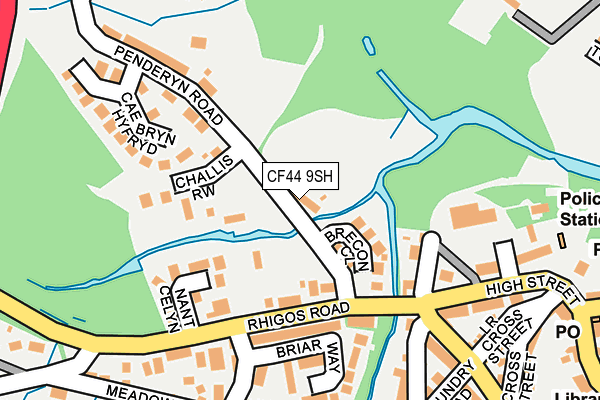 CF44 9SH map - OS OpenMap – Local (Ordnance Survey)