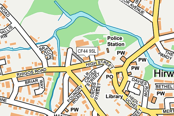 CF44 9SL map - OS OpenMap – Local (Ordnance Survey)