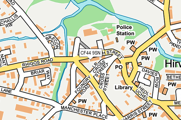 CF44 9SN map - OS OpenMap – Local (Ordnance Survey)