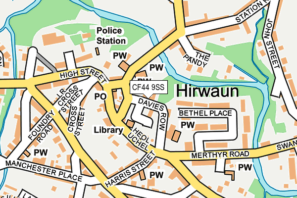 CF44 9SS map - OS OpenMap – Local (Ordnance Survey)