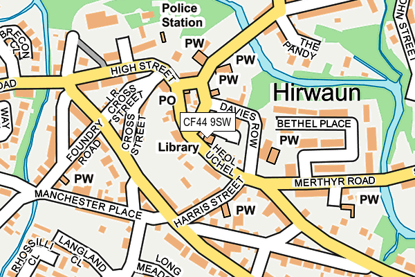 CF44 9SW map - OS OpenMap – Local (Ordnance Survey)