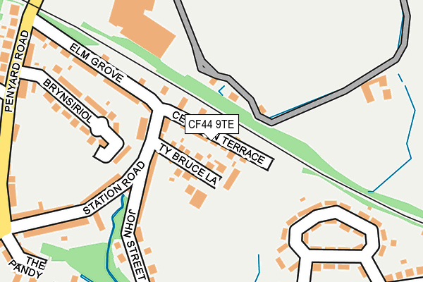 CF44 9TE map - OS OpenMap – Local (Ordnance Survey)