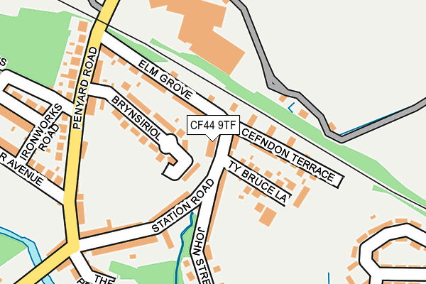 CF44 9TF map - OS OpenMap – Local (Ordnance Survey)