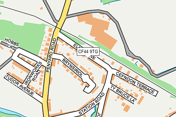 CF44 9TG map - OS OpenMap – Local (Ordnance Survey)