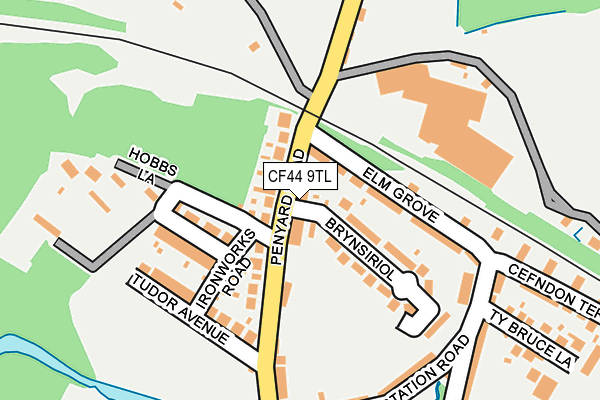 CF44 9TL map - OS OpenMap – Local (Ordnance Survey)