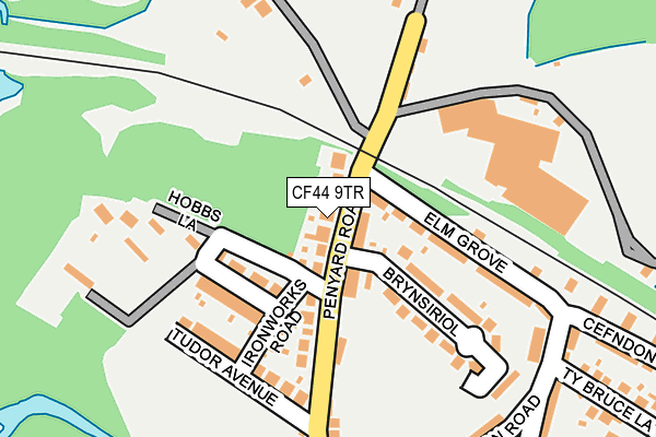 CF44 9TR map - OS OpenMap – Local (Ordnance Survey)