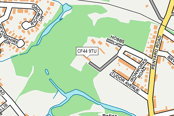 CF44 9TU map - OS OpenMap – Local (Ordnance Survey)