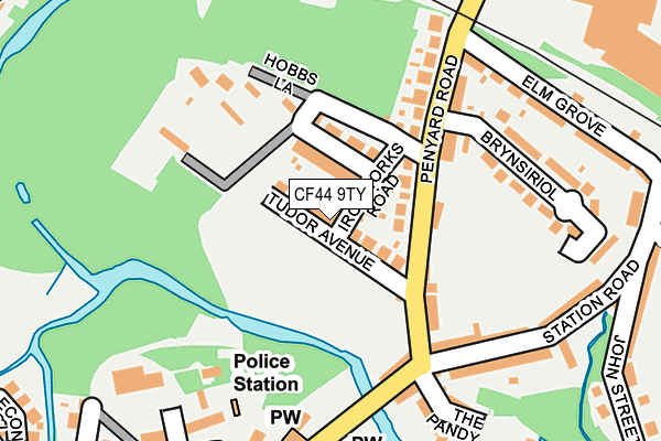 CF44 9TY map - OS OpenMap – Local (Ordnance Survey)