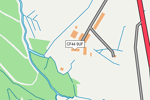 CF44 9UF map - OS OpenMap – Local (Ordnance Survey)