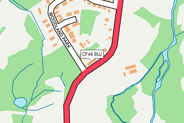 CF44 9UJ map - OS OpenMap – Local (Ordnance Survey)