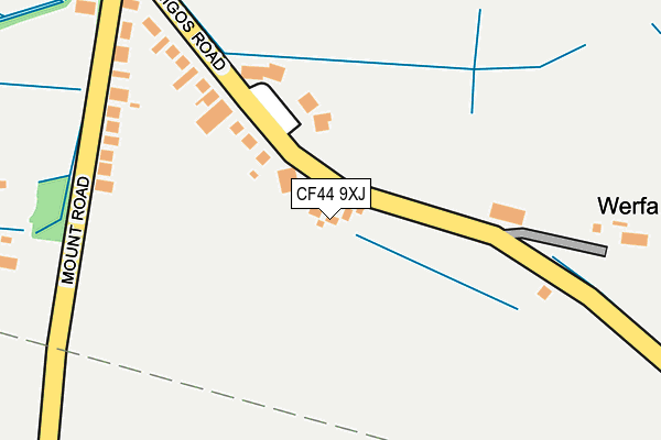 CF44 9XJ map - OS OpenMap – Local (Ordnance Survey)