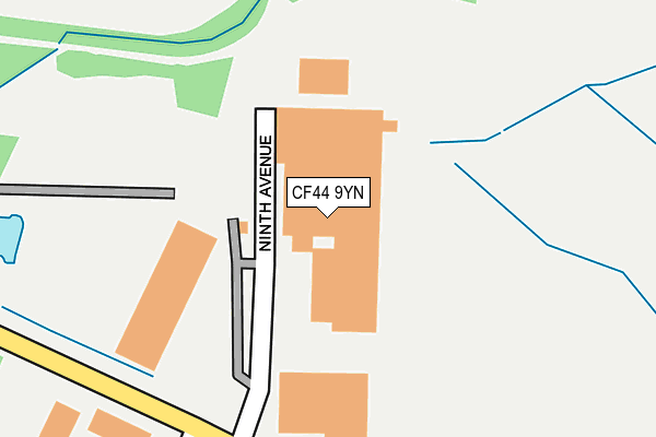 CF44 9YN map - OS OpenMap – Local (Ordnance Survey)
