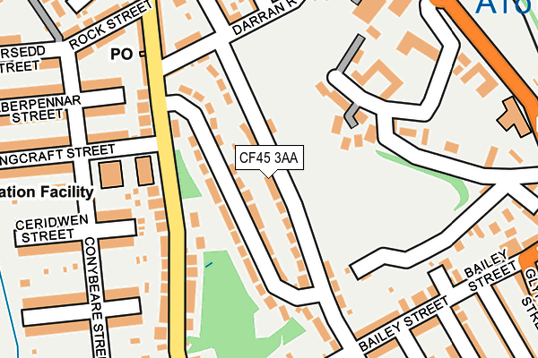 CF45 3AA map - OS OpenMap – Local (Ordnance Survey)