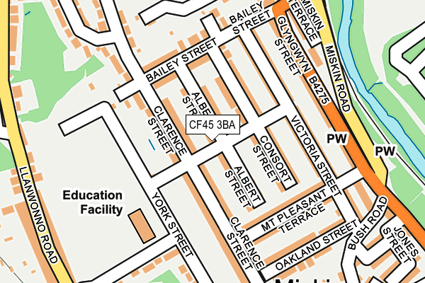 CF45 3BA map - OS OpenMap – Local (Ordnance Survey)