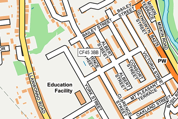 CF45 3BB map - OS OpenMap – Local (Ordnance Survey)