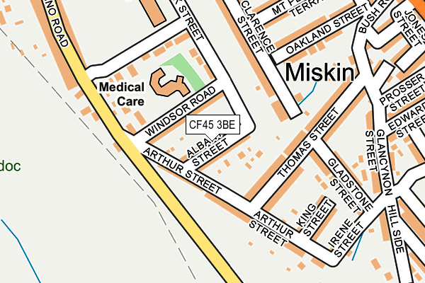 CF45 3BE map - OS OpenMap – Local (Ordnance Survey)