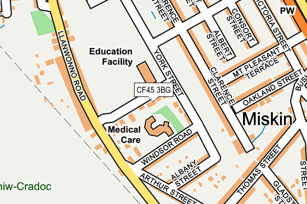 CF45 3BG map - OS OpenMap – Local (Ordnance Survey)