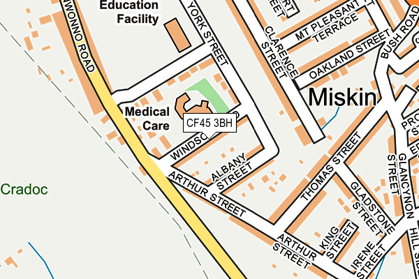 CF45 3BH map - OS OpenMap – Local (Ordnance Survey)