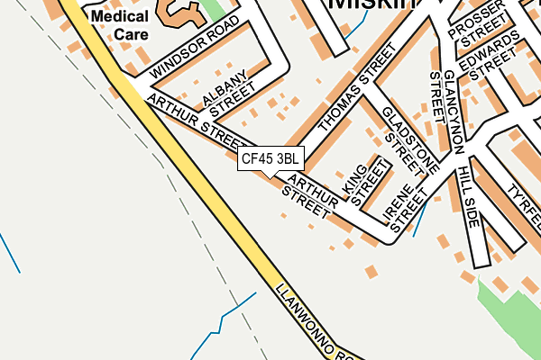 CF45 3BL map - OS OpenMap – Local (Ordnance Survey)