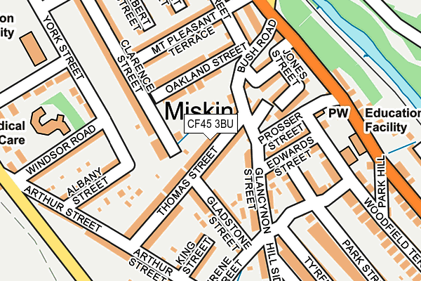 CF45 3BU map - OS OpenMap – Local (Ordnance Survey)