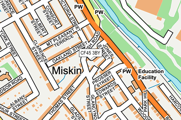 CF45 3BY map - OS OpenMap – Local (Ordnance Survey)