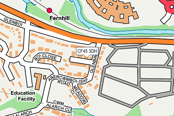 CF45 3DH map - OS OpenMap – Local (Ordnance Survey)