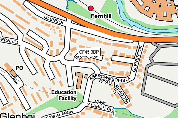 CF45 3DP map - OS OpenMap – Local (Ordnance Survey)