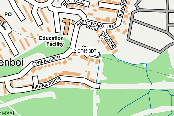 CF45 3DT map - OS OpenMap – Local (Ordnance Survey)