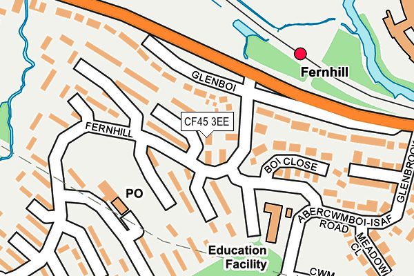 CF45 3EE map - OS OpenMap – Local (Ordnance Survey)