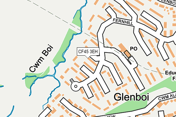 CF45 3EH map - OS OpenMap – Local (Ordnance Survey)